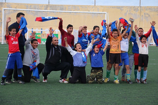 La joie des joueurs de l’école Taieb Mhiri d’ettadhaman