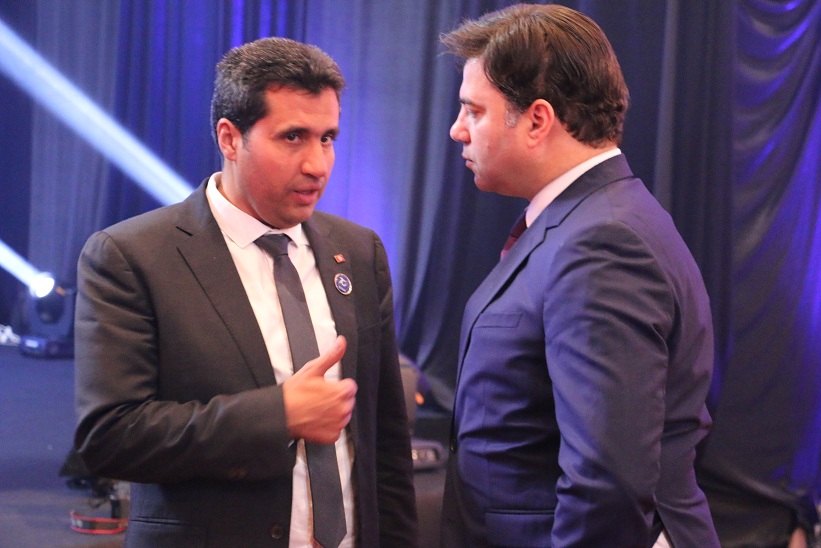Moez Joudi avec le ministre Naadhoui Mohamed Anouar Maarouf   