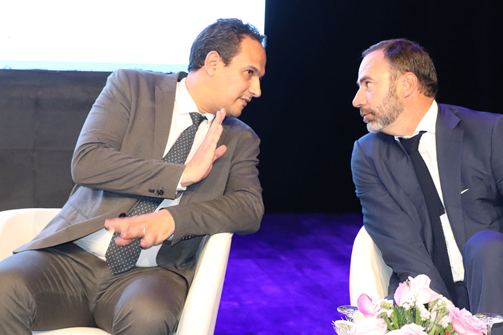 Patrice BERGAMINI, Ambassadeur de l'Union Européenne à Tunis et Abdoulkoudous Saâdaoui, Secrétaire d’Etat auprès du Ministre de la jeunesse et du sport, chargé de la jeunesse