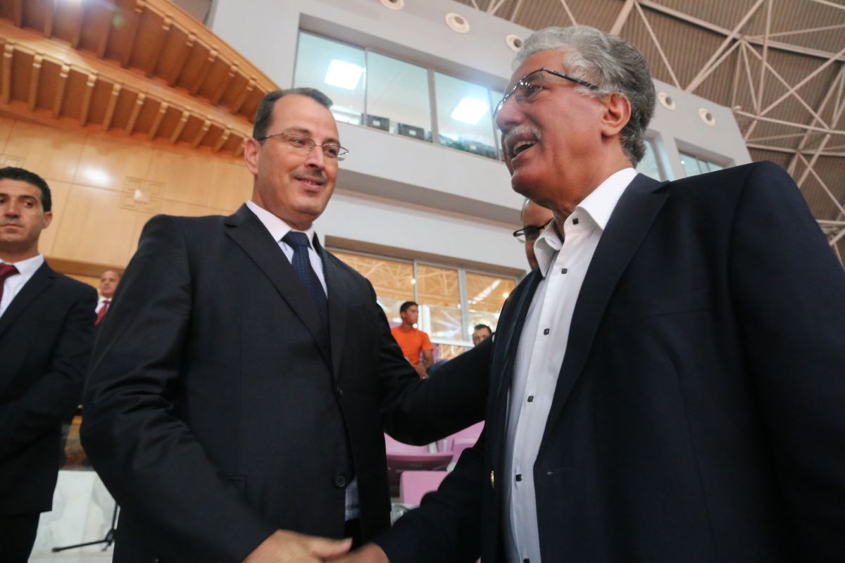 Hamma Hamami avec le ministre des sports Maher Ben Dhia