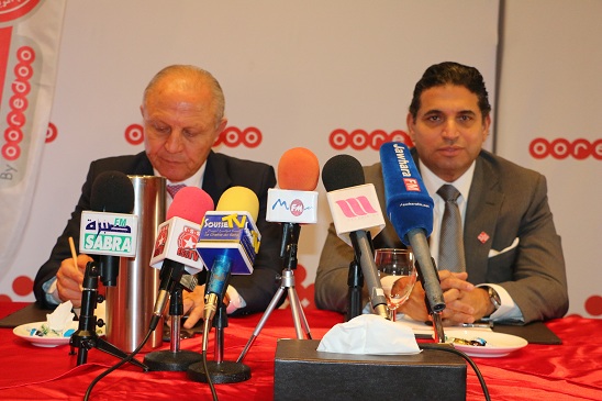 Le directeur général d’Ooredoo Youssef El Masri et le Président de l’ESS Ridha Charfeddine