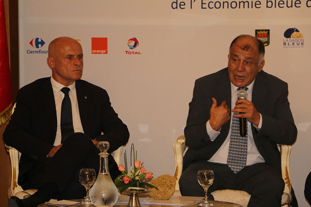 Néji Jalloul, directeur général de l’ITES et Olivier Poivre d'Arvor, Ambassadeur de France en Tunisie