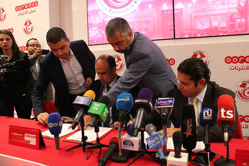 Signature d’une convention entre Ooredoo et La Fédération Tunisienne de Football 
