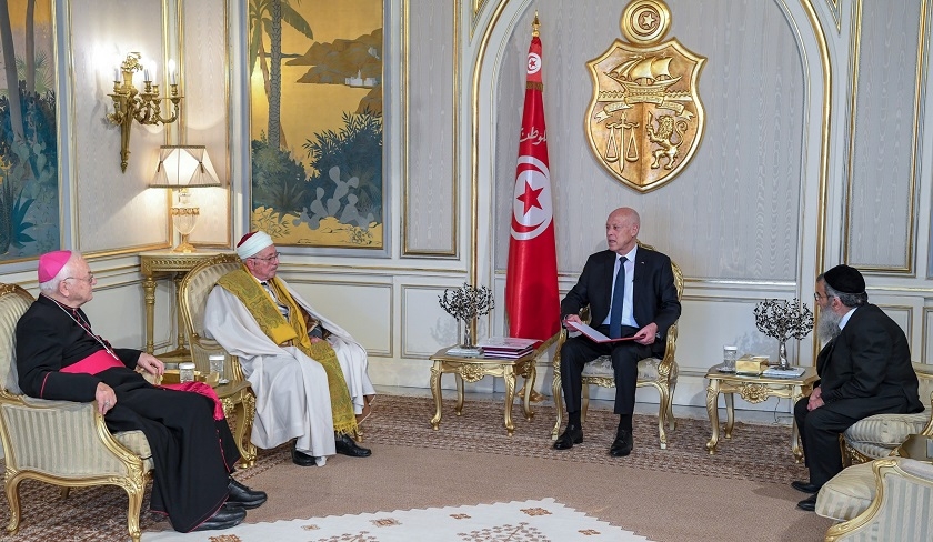  Kaïs Saïed reçoit les hauts représentants des religions monothéistes 