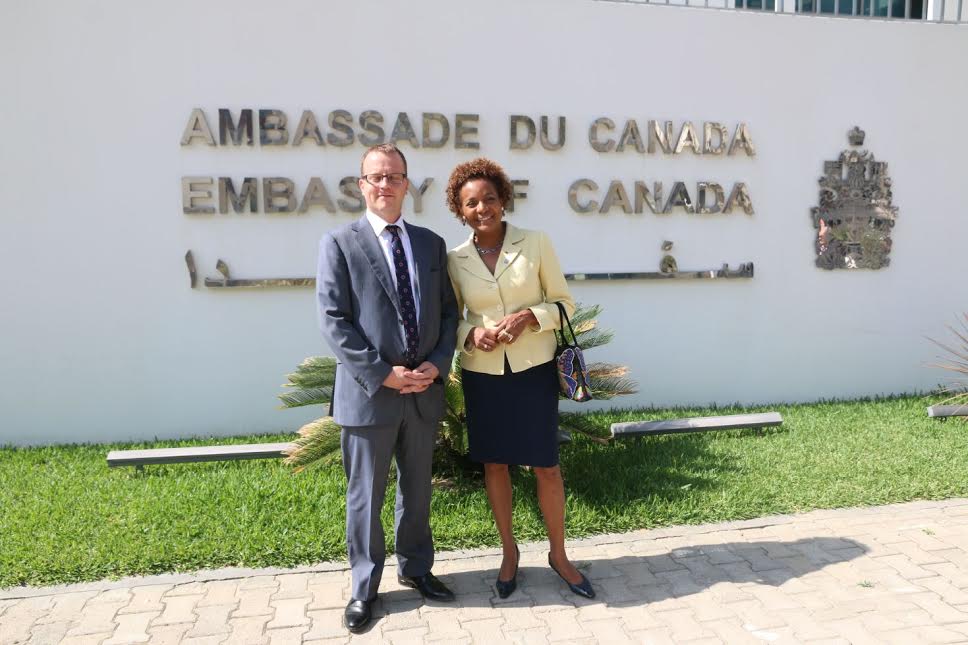 Michaëlle Jean à l'ambassade du Canada à Tunis
