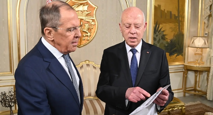 Le président Kaïs Saied reçoit Sergueï Lavrov à Carthage