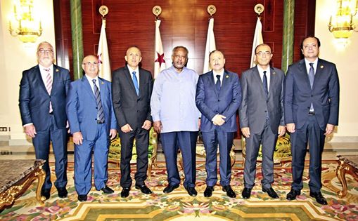 Le Président de Djibouti, Ismail Omar Guelleh avec la délégation du TABC