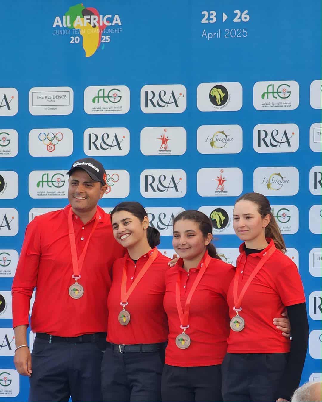 Championnat d’Afrique juniors de golf : Médaille de bronze historique pour l’équipe féminine de Tunisie