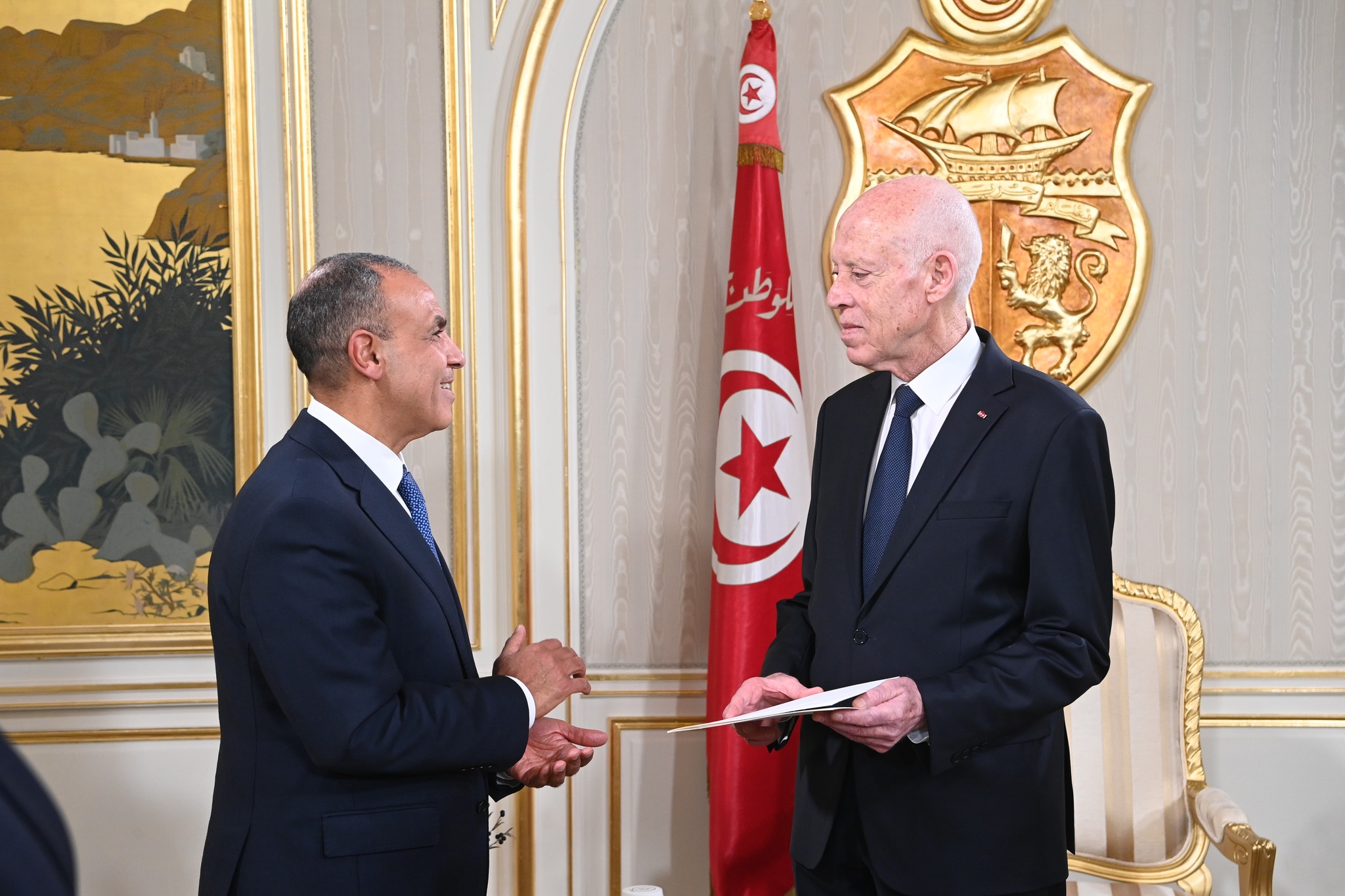 Lettre manuscrite d'al-Sissi à Saied