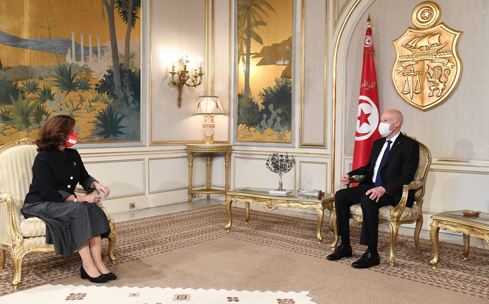 Kaïs Saïed reçoit les lettres de créance de trois ambassadeurs étrangers