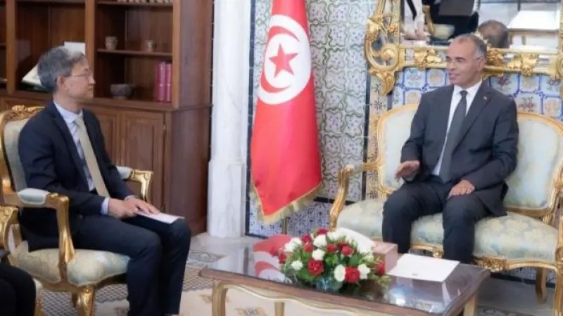 Kamel Maddouri reçoit l'Ambassadeur de Chine en Tunisie