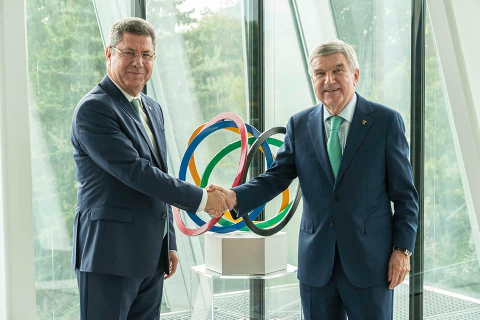 Mehrez Boussayene reçu par le président du Comité International Olympique