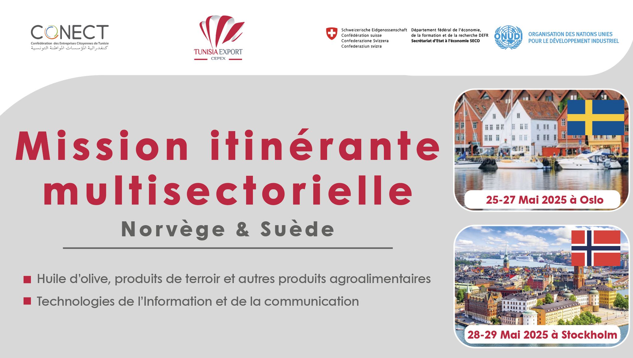 CEPEX : mission itinérante multisectorielle en Norvège et Suède du 25 au 29 mai 2025