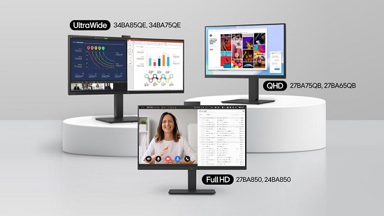 LG dévoile de nouveaux moniteurs professionnels pour la productivité et le confort