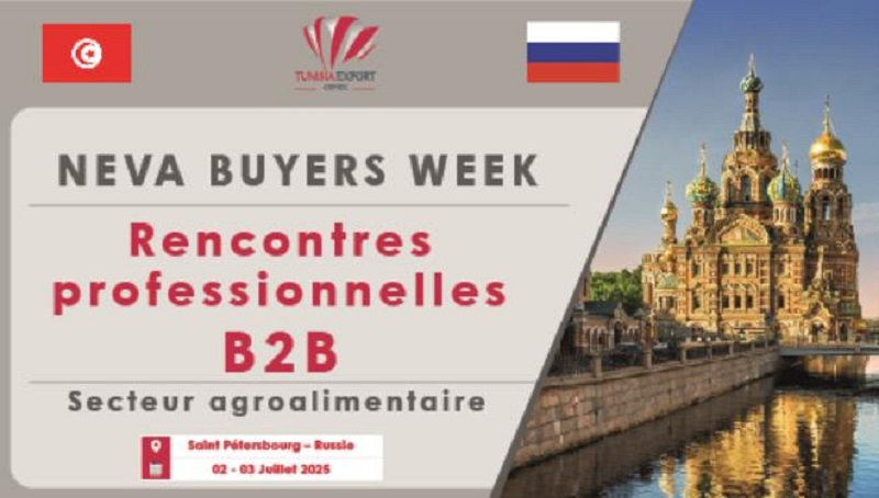 Agroalimentaire : Huit entreprises tunisiennes à la Neva Buyers Week 2025 à Saint-Pétersbourg