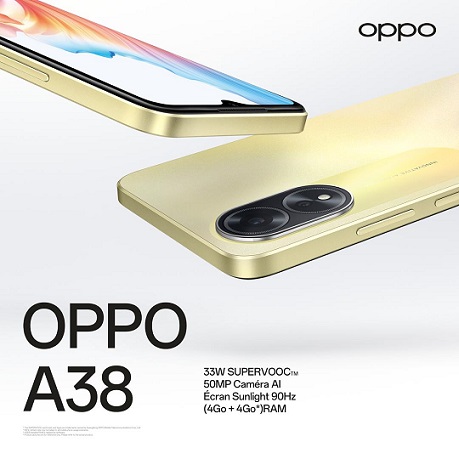 OPPO renforce sa série A en Tunisie avec le nouveau smartphone A38 à 599 DT
