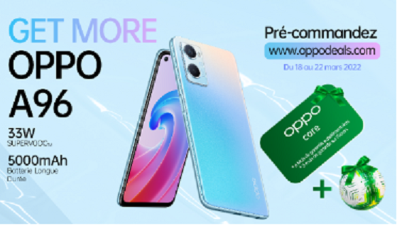 OPPO lance en Tunisie son nouveau OPPO A96, un smartphone qui dure !