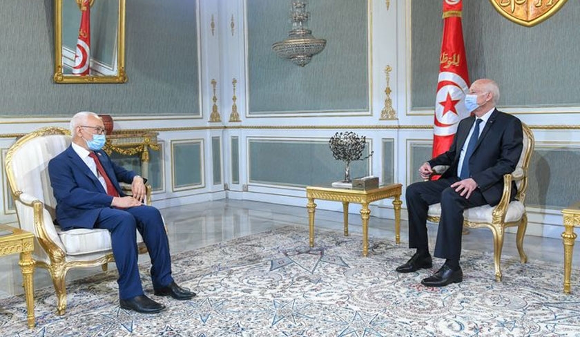 Rencontre entre Kaïs Saied et Rached Ghannouchi