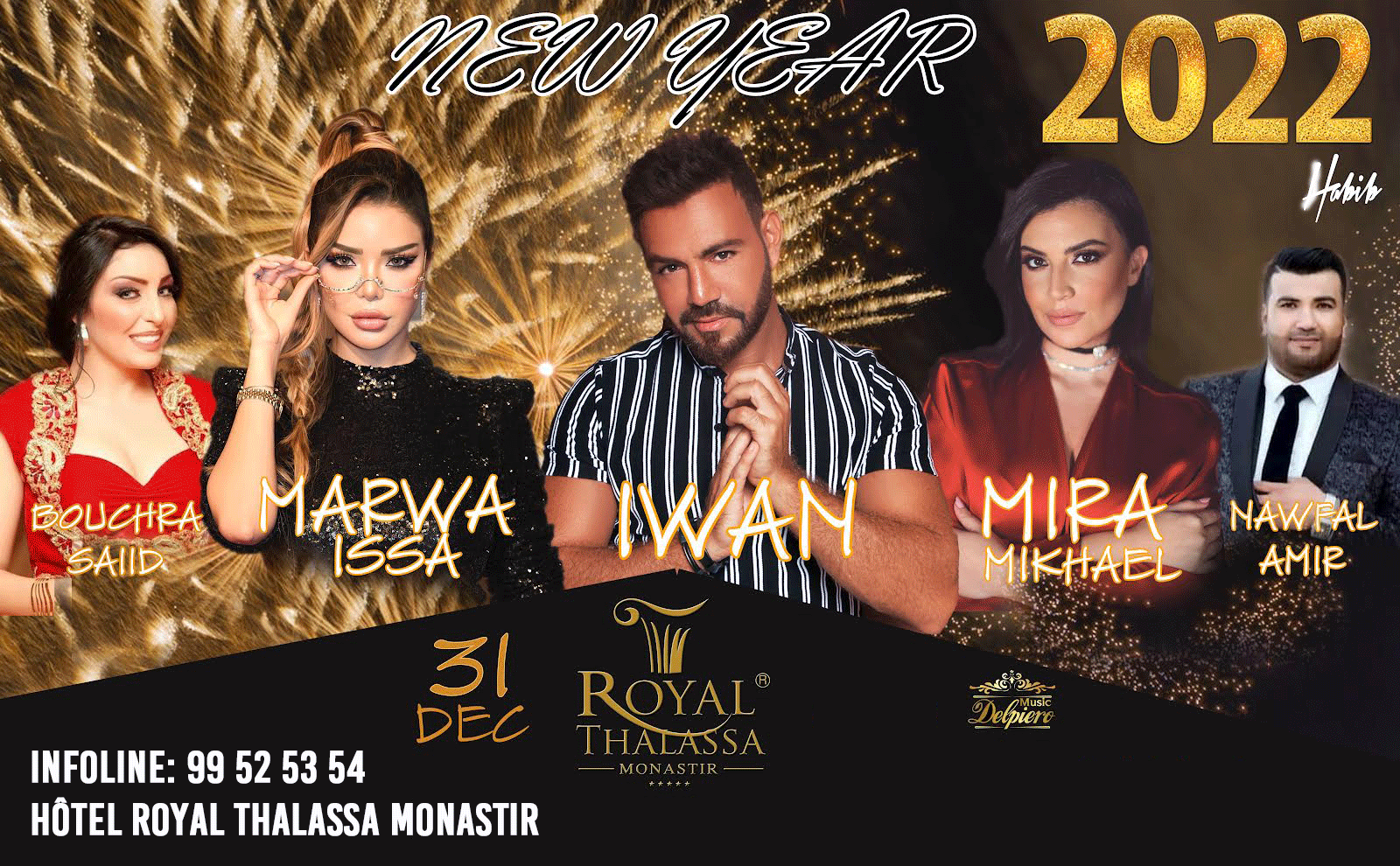 Soirée du Réveillon 2022 à l’hôtel Royal Thalassa Monastir
