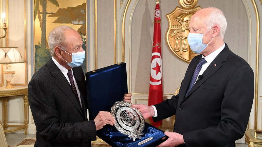 Le secrétaire général de la Ligue arabe reçu au Palais de Carthage