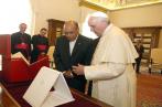 En photos, le Président de la République, Moncef Marzouki, rencontre le Pape François