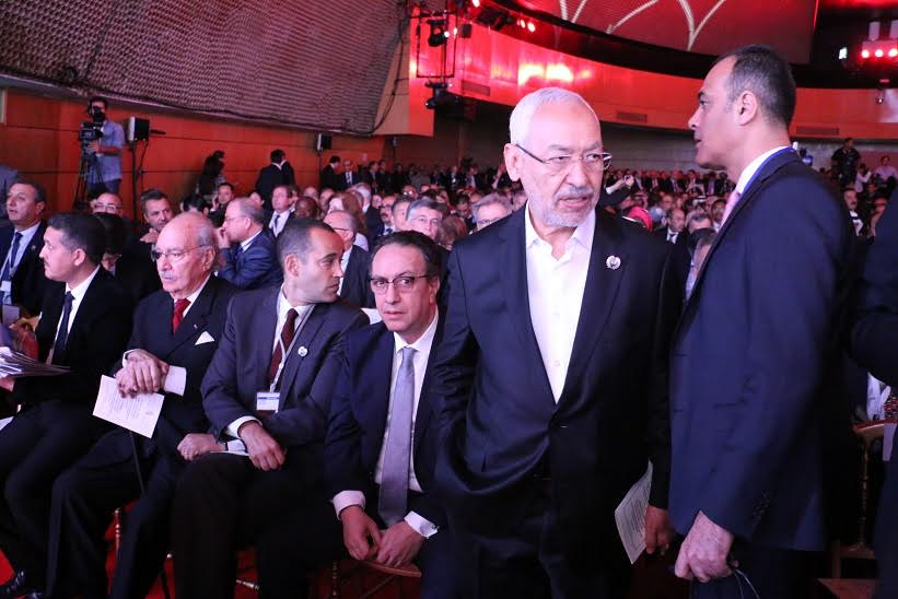 Rached Gannouchi et Hafedh Caïd Essebsi au premier rang