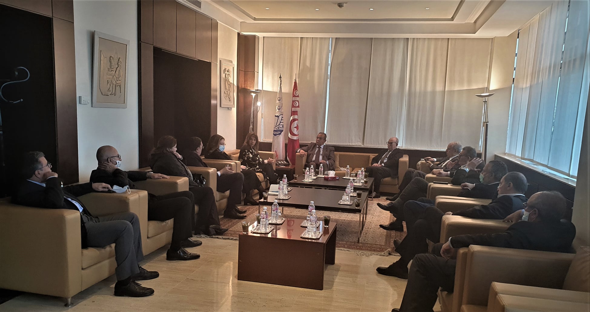 Samir Majoul reçoit l’épouse de Nabil Karoui accompagnant une délégation de Qalb Tounes