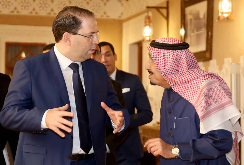 Youssef Chahed en discussion avec le Roi Salmane  